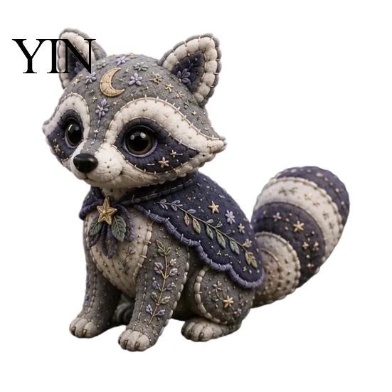 Decorative Floral Felt Craft Forest Guardians Patchwork DIY Kit, Woodland Animal Sewing Pre-cut Creative Hobby Embroidery Supplies Fabric Kit