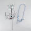 Princess Girls Blue Butterfly Magic Wand Crown Crystal High Heel Necklace Cinderella Cosplay Dress Up Jerlwery Girl Cosplay Toy