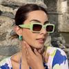 Square Small Frame Rice Nail Women's Sunglasses Jelly Color Ins Bright Color Suitable for Vacation Beach Glasses