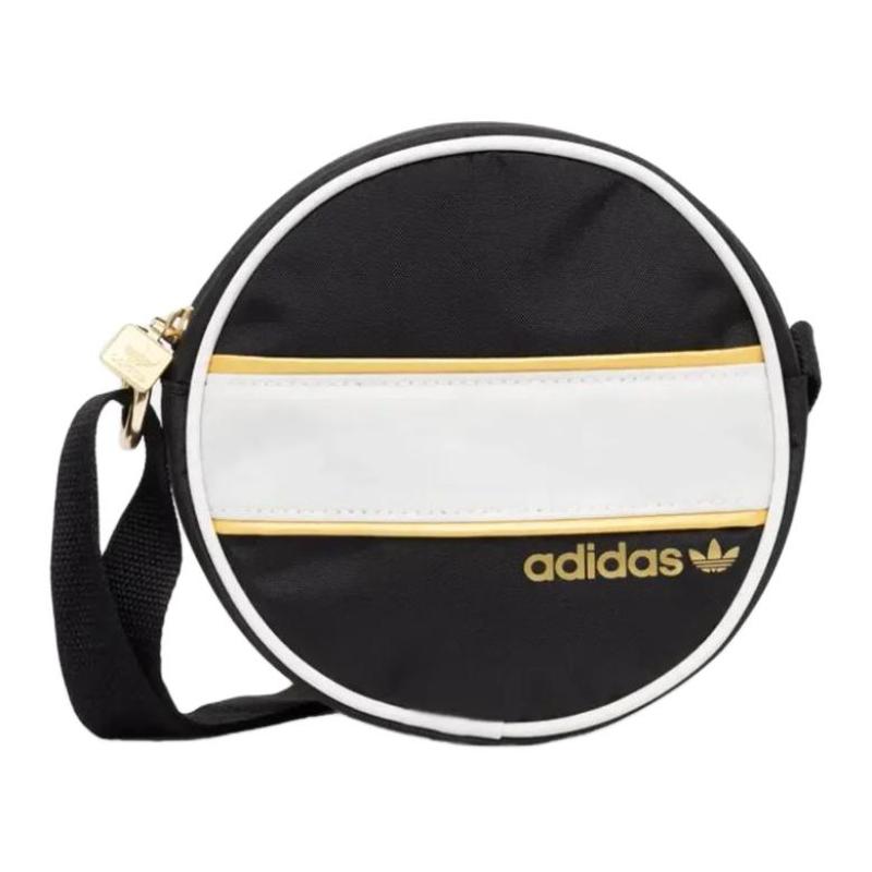 adidas Originals Polyester Blend Fabric Small Round Bag, Shoulder Bag, Crossbody Bag Regular Unisex Black Adidas IX6841