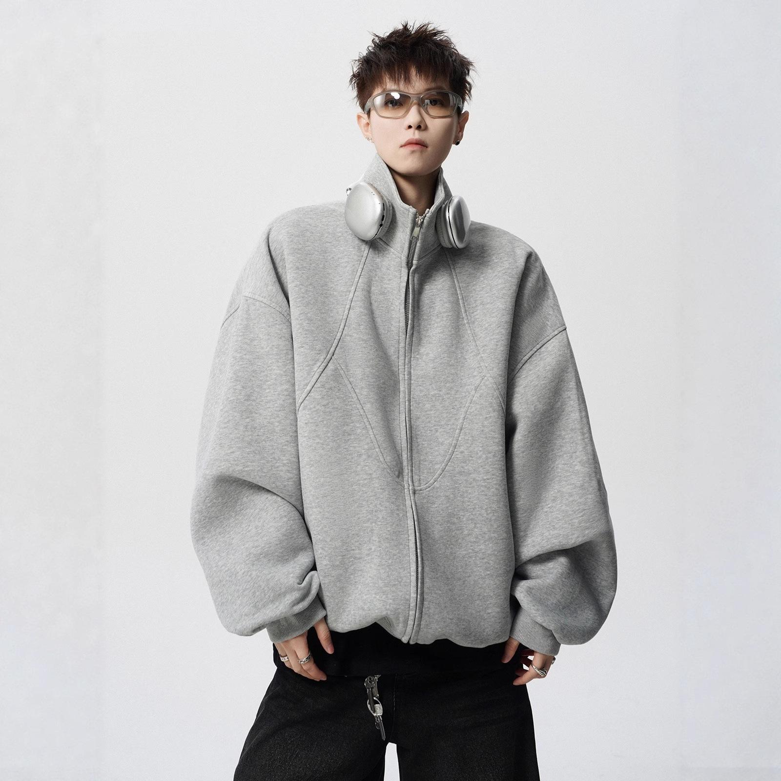 

Cardigan Sweater Gentlemen s Everyday Fitness Activities Jacket with Irregular Stand-up Collar in Autumn High Quality Practical Daily Use M