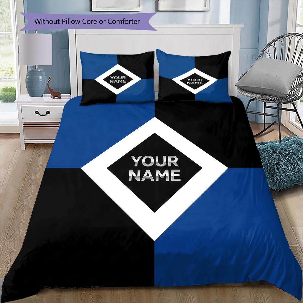 Custom Name HSV Bedding,Quilt Set Quilt Cover Pillowcase Home Birthday Gift(1 * duvet cover + 2 * pillowcase, without core) -HE71