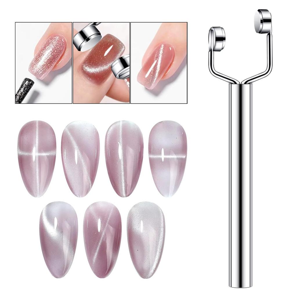 Y-Shaped Nail Magnetic Stick Cat Eye Nail Art Tools UV Gel Polish Strong Effect Manicure Magnet Stick 3 In 1 Nail Art Magnet
