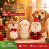 3pcs Xmas Tree Pet Chew Toy Ball Christmas Santa Pet Toy Festive Puppy Biting Toy  Large Dogs