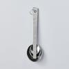 Kai Corporation KAI Stainless Steel Measuring Spoons, Set of 3 (Tablespoon, Teaspoon, 1/2 Teaspoon), Thin, with Spatula, Dishwasher Safe, Silver, KAI