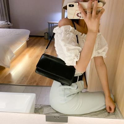 Simple Texture Small Bag 2020 New Trendy Fashion Women's Bag Shoulder Underarm Bag Versatile Small Square Bag