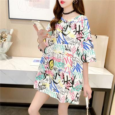 2024 estate oversize divertenti magliette grafiche Top coreano casual allentato manica corta T-shirt di grandi dimensioni Donna Harajuku Top giovane streetwear femminile