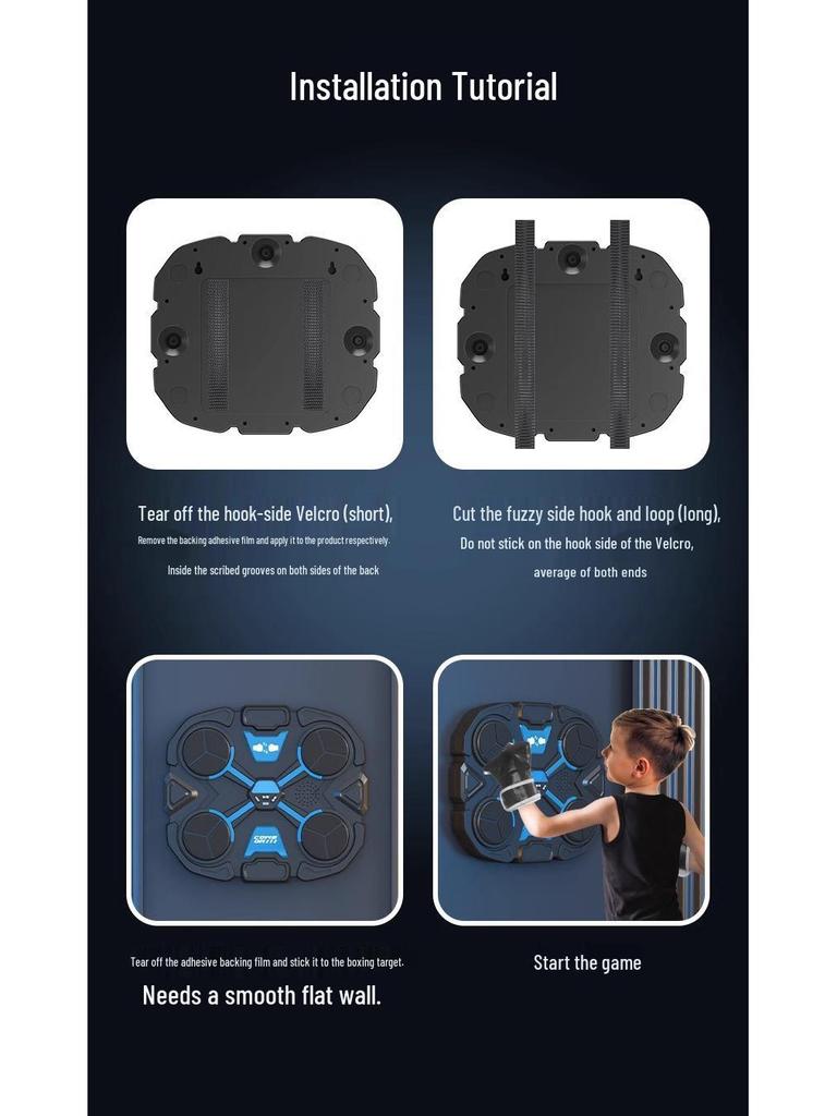 Bluetooth Smart Boxing Wall Target for Kids - Cross-Border Home Reaction Training