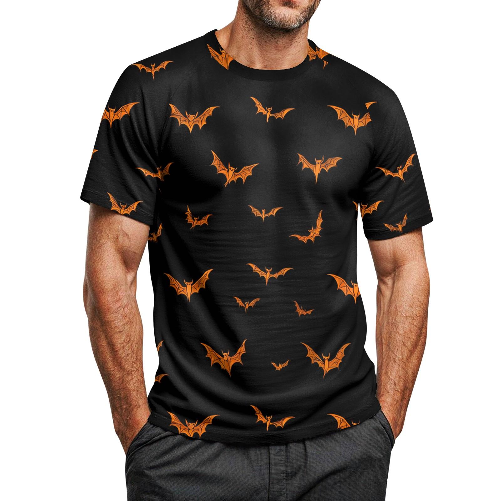 

Мужская футболка с принтом на Хэллоуин, с круглым вырезом, рукавами реглан и короткими рукавами XXL чёрный