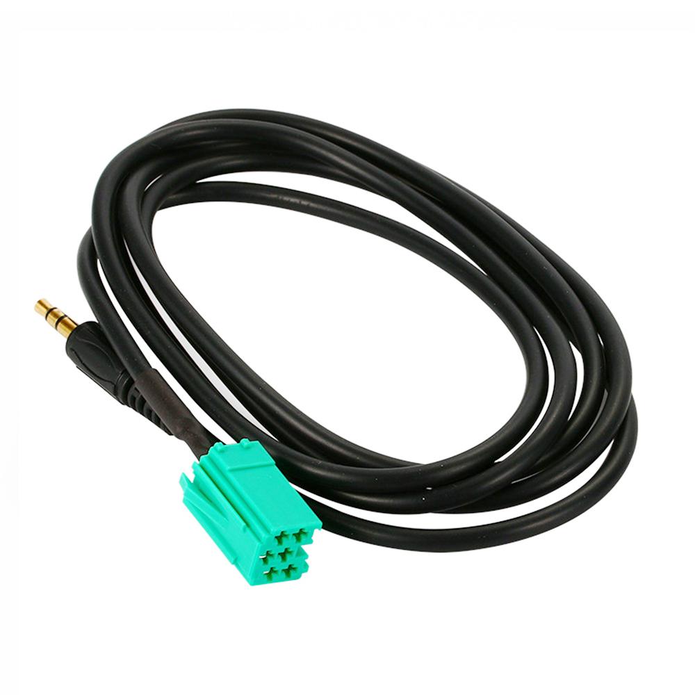 Cars 3.5mm AUX CD Stereo Audio Line Input Cable For Renault Clio Megane Espace Kangoo Laguna 2005 2006 2007 2008 2009 2010 2011 Radio Accessories 4