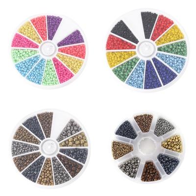 600-2800Pcs Seed Beads Set Round Loose Spacer Beads For DIY Bracelet Necklace Jewelry Making Accessories