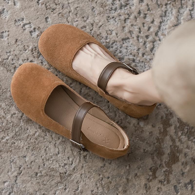 Fashion 2025 Spring And Autumn New Women Flats Round Toe Shallow Slip On Ladies Casual Ballet Shoes Soft Leather Eelgant Dress Shoes