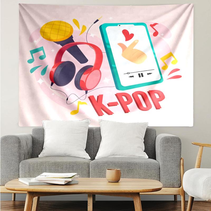 Kpop Wall Hanging Tapestry Wall Cloth Tapestries Decor Wall Bedroom Decoration
