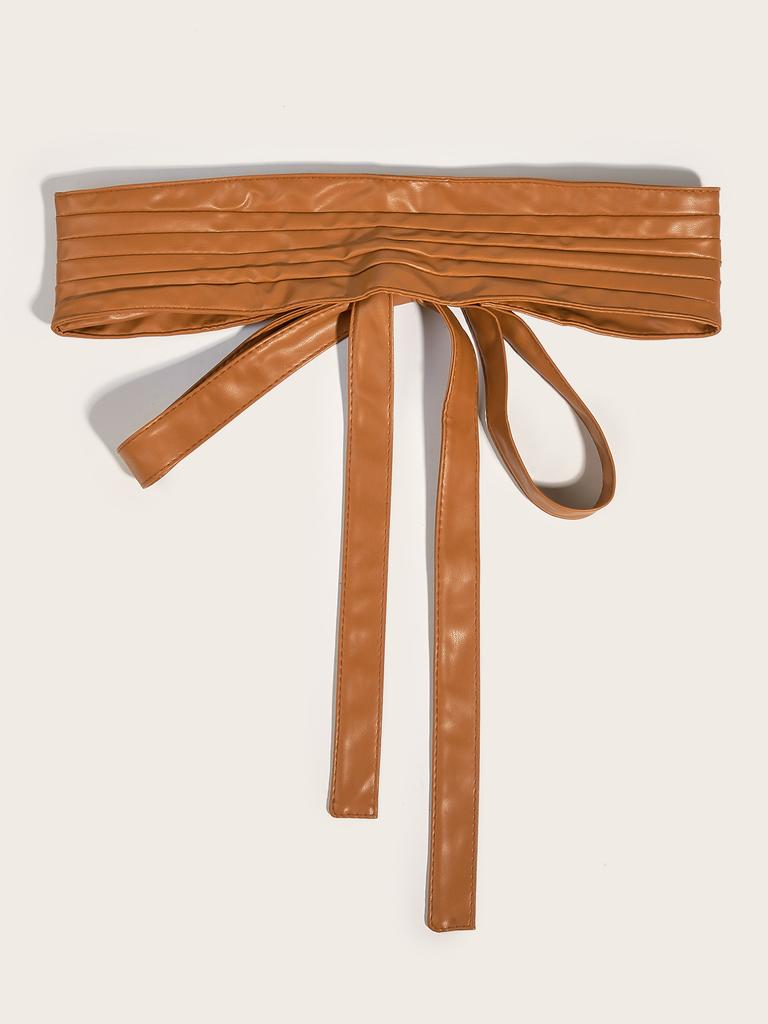 Wind Lady Knotted Wide Belt Retro Elastic Elastic Waist Seal Waist Decoration