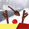 Reindeer Decoration Car Vehicle Nose Horn Costume Set Rudolph Christmas Reindeer Antlers Red Nose Ornaments Elk Antlers-M53K