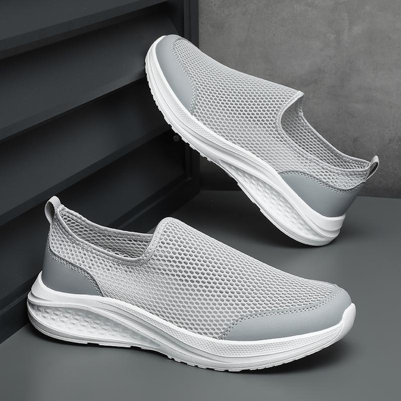 YRZL Mens Sneakers Lightweight Wear Resistant Casual Air Mesh Running Shoes Spring Black Walking Shoes Plus Size 39-48