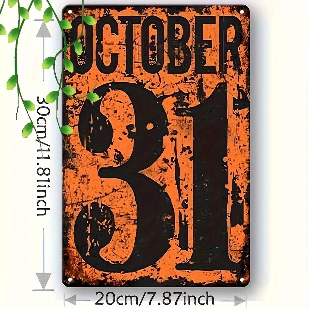 

Винтажный металлический знак на Хэллоуин 8 x12 винтажный алюминиевый настенный декор для дома, комнаты, гаража, сада, кофейни, крыльца и ванной комнаты, декор чёрный