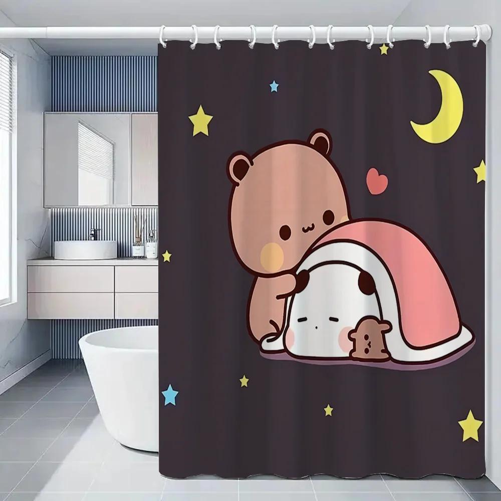 

BUBU DUDU Bathroom Curtains Bath Curtain Folding Partition Shower Accessories Bedrooms Things the Sets Full Set Luxury European 90X180cm