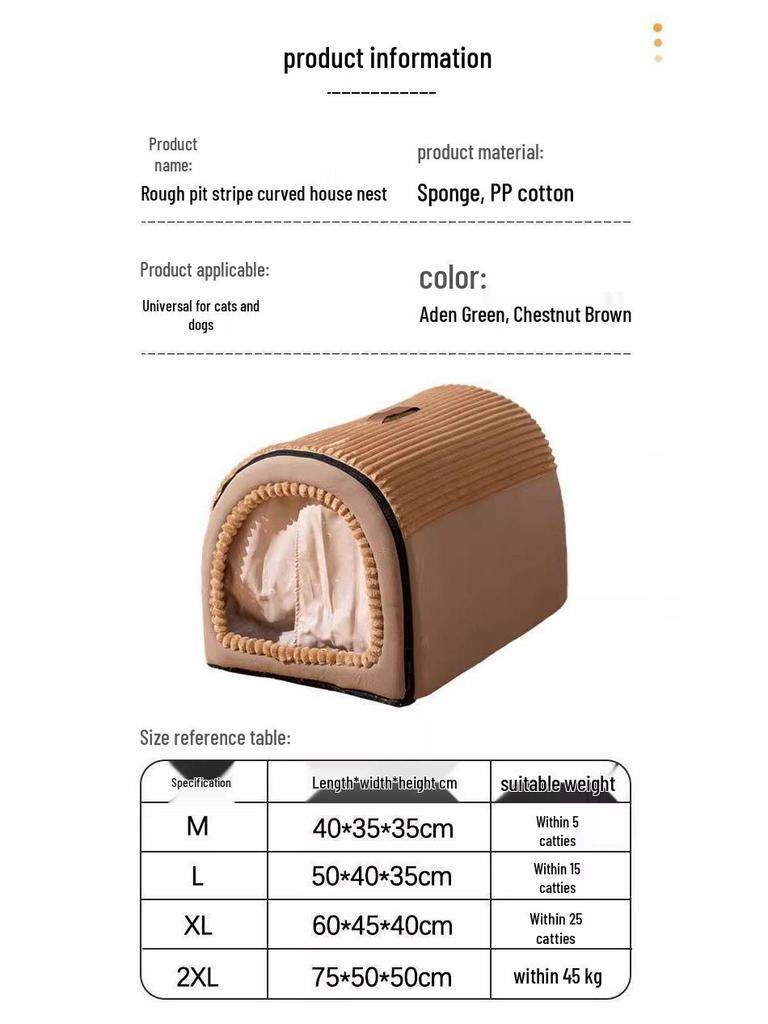 Cozy Cat & Dog Tent Bed - Washable, Detachable, All-Season Enclosed Shelter with Security.