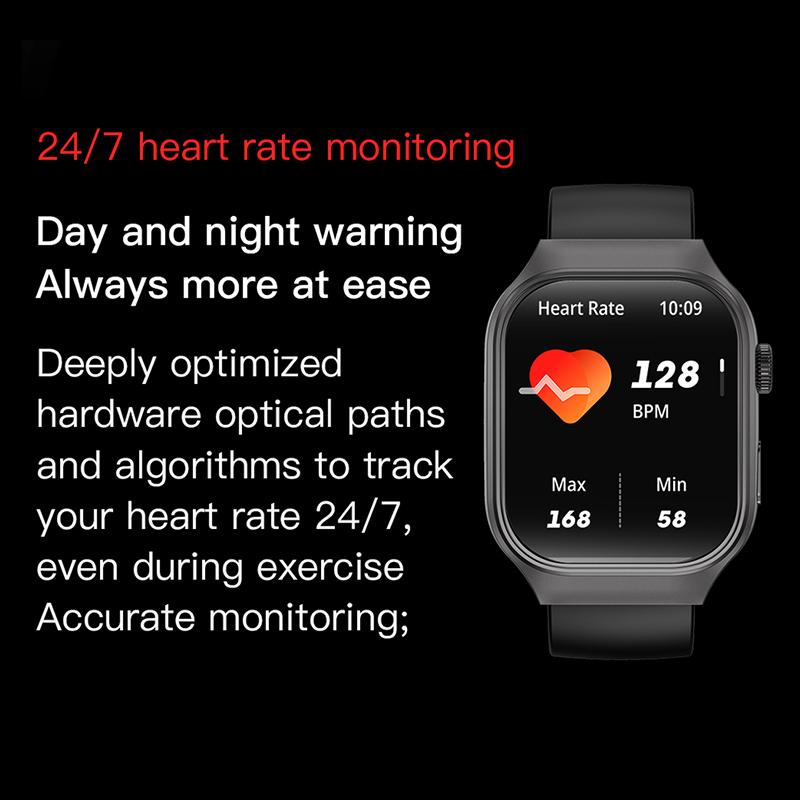 Zakrzywiony Smartwatch 2,01 cala Pełny Dotyk Smart Bransoletka Ćwiczenia na Świeżym Powietrzu Monitorowanie Tętna Smartwatch