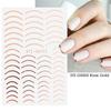 Adesivi Nail Art Lineari Oro Rosa Argento Metallo Adesivi per Unghie Lettere Decalcomanie Strisce Curve Nail Art Adesivi per Unghie
