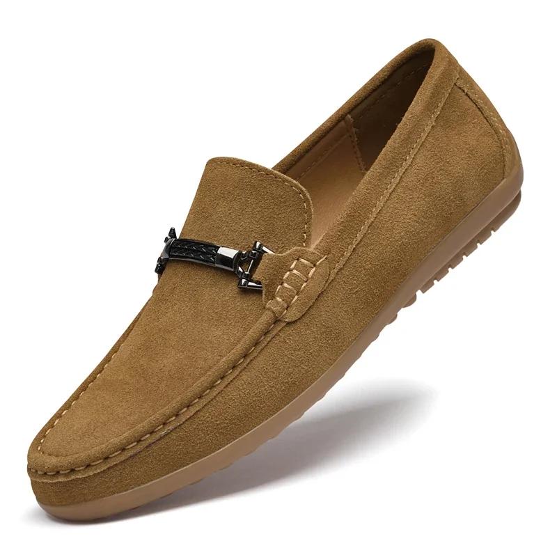 Fashion Genuine Leather Shoes for Men Breathable Designer Loafers Adult Moccasins Handmade Man Driving Shoes New Male Driving Footwear