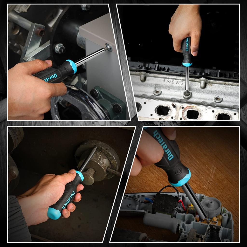 DURATECH Screwdriver Interchangeable Screwdriver Set with Magnetic and for Electrical Furniture and Automotive Includes Storage Holder Set, 60-Piece