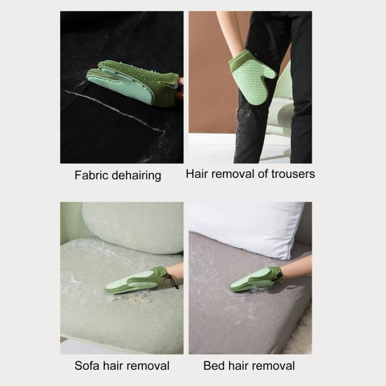 Pet Hair Remover Glove Double-Sided Reusable Hair Removal for Clothing Furniture Carpets Silicone Cat Dog Grooming Mitt for Bathing Massage Shedding