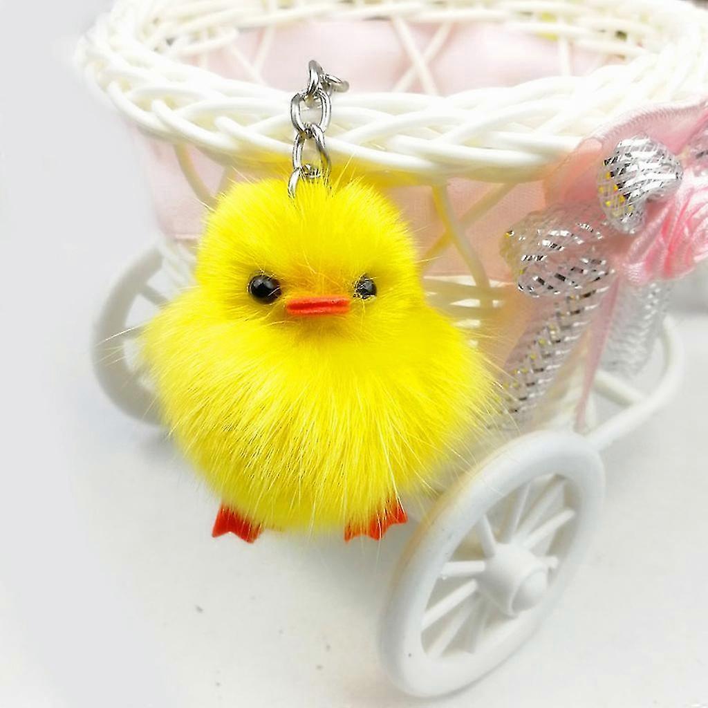 Easter Keyring 5x/set Furry Yellow Duck Keychain Chick For Key Ring Gift For Fri