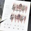10τμχ Πολυτελή 3D Στρας Χειροποίητα Διαφανή Πιεστά Νύχια Λαμπερά Μακριά Νύχια Φέρετρο Επαναχρησιμοποιούμενα Πλήρης Κάλυψη Τέχνη Νυχιών Δώρο