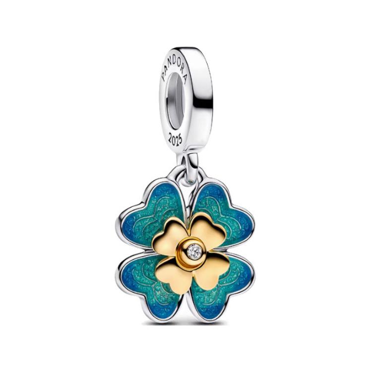 Pandora Four Leaf Clover Enamel Design Pendant Women pendant Multicolor 763624C01 Box