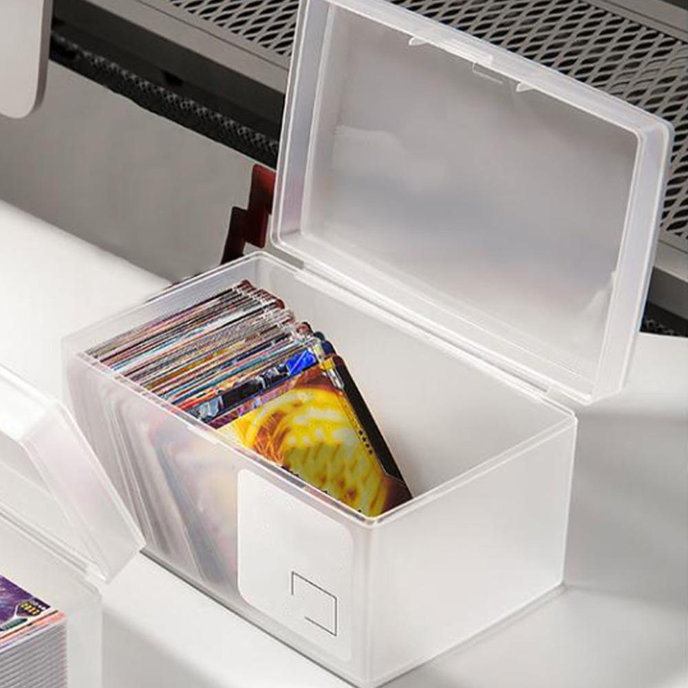 Collecting Small Items Clear Card Storage Box Rectangle PP Cosmetic Organizer Stackable Portable Plastic Desk Organizer Home Use