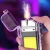 Multi-Function Electric Wire Lighter Waterproof With Emergency Keychain Light Portable Mini Rechargeable Cigarette Lighter