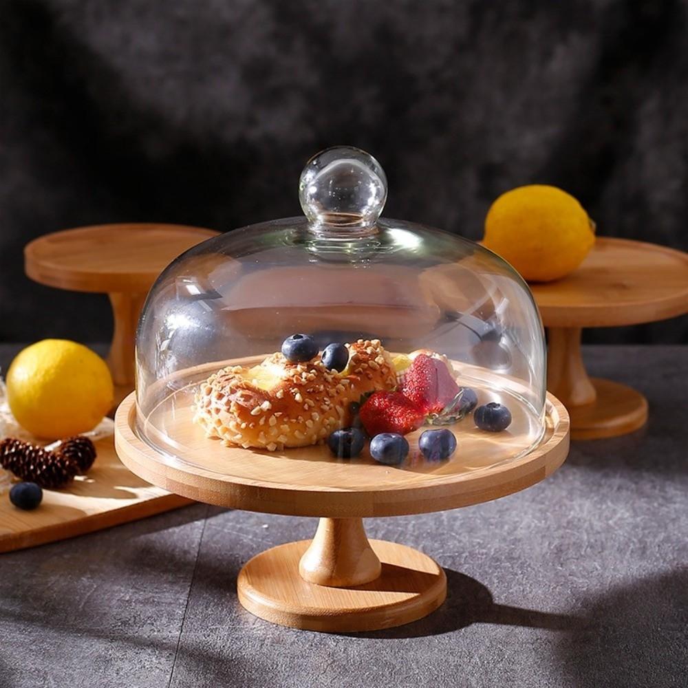 Vintage Wooden Cake Stand Transparent Cake Display Stand Dessert Stand  Afternoon Tea