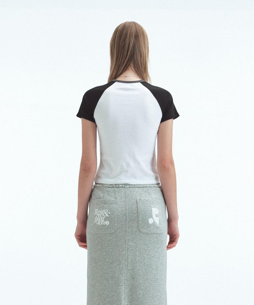 REST&RECREATION Raglan Half Sleeve Top - White