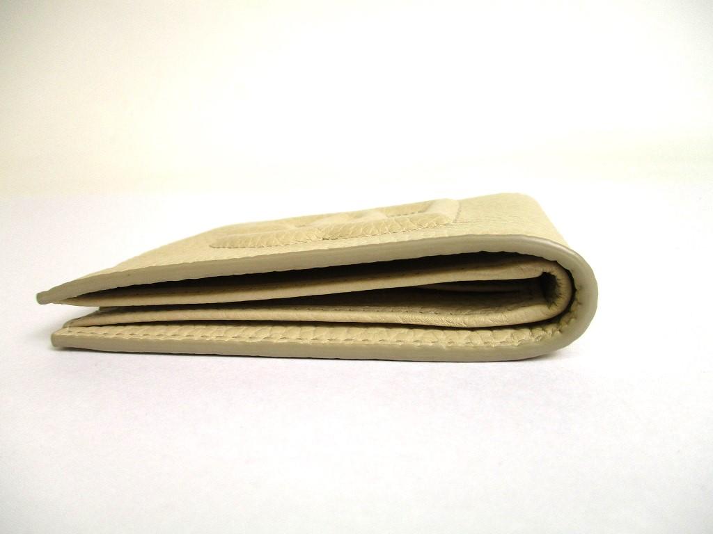 Authentic DOLCE & GABBANA Beige Leather Bifold Bill Wallet Purse #a560  Refurbished