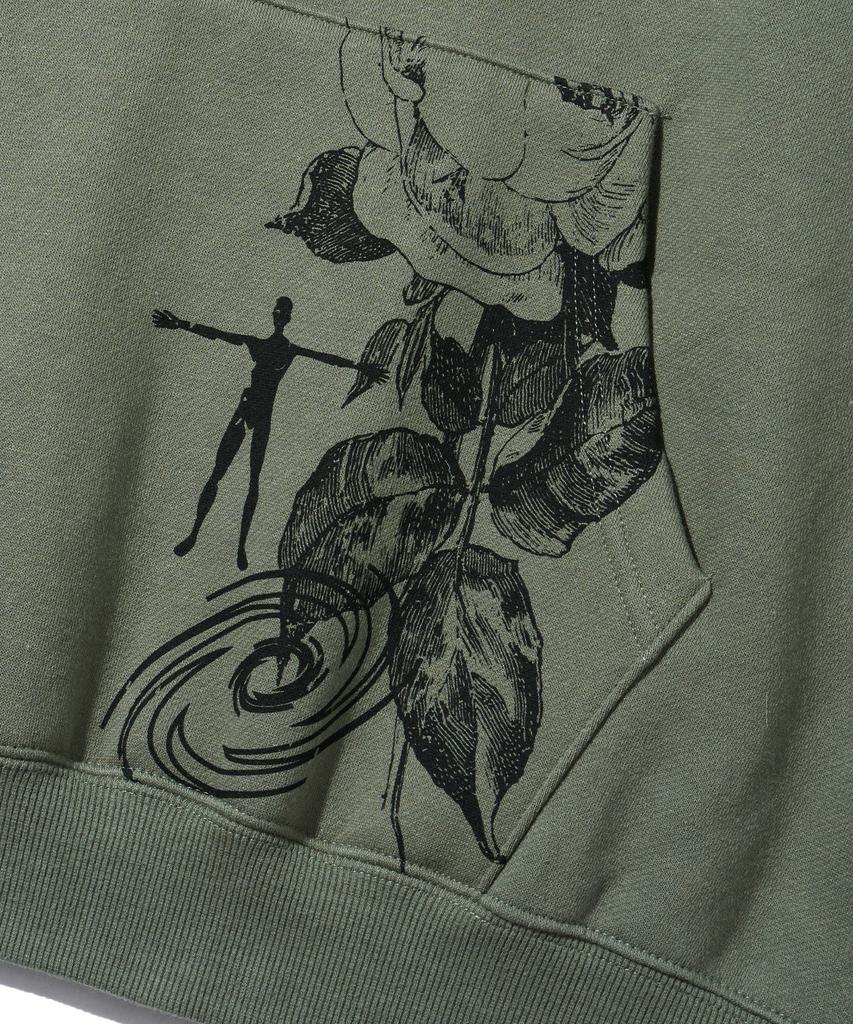 Patch Graphics Hoodie - Khaki