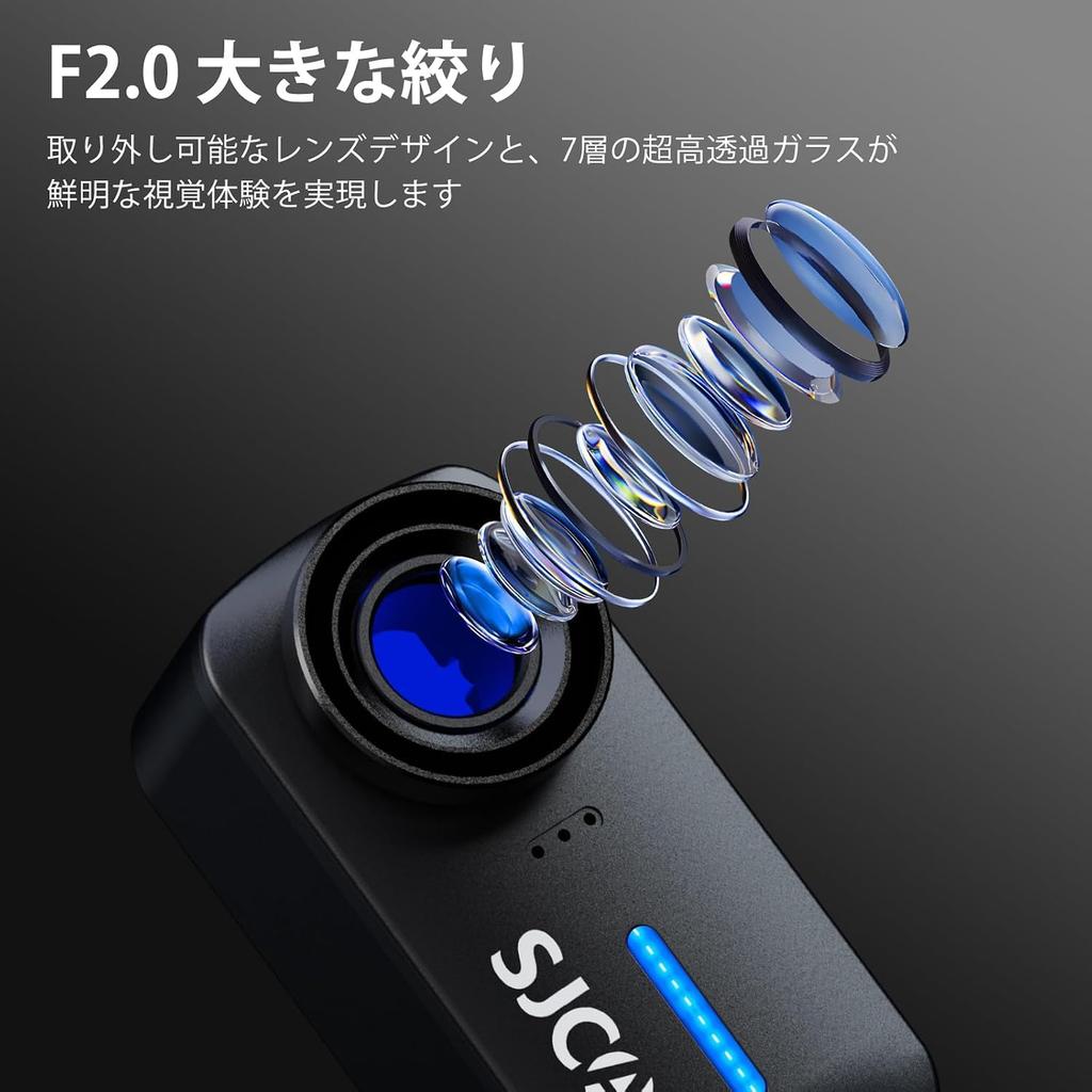 SJCAM C110PLUS 64GB Mini Action Wearable 4K Image Vertical 8x 30M Magnetic for and Video Recording Camera, Camera, 30fps, Wi-Fi, 170° FOV,