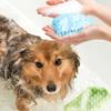 Rubber Pet Grooming Brush, Rounded Soft Bristles, Pet Bath Scrubber Massage Brush, Gentle Shedding Brush for Short Haired Cats Dogs