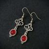 Boucles d'oreilles Renaissance Rouge Sanglant Gothique - Bijoux Style Rock Alternatif Fantaisie Y2K Punk