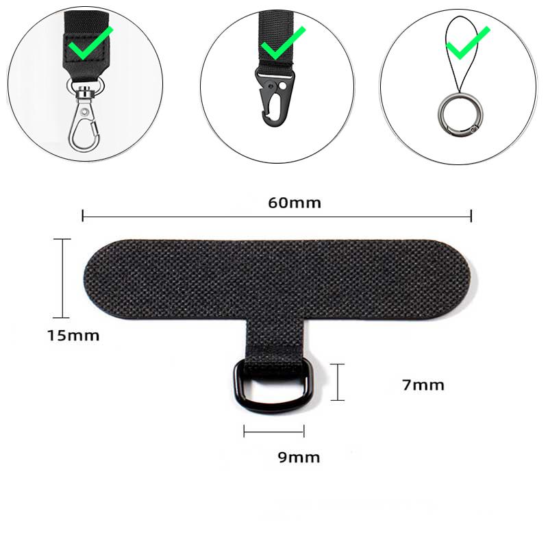 1Pc/5Pcs Universal Mobile Phone Anti-lost Lanyard Card Gasket Replacement Detachable Phone Hanging Cord Strap Nylon Patch Tether Pad