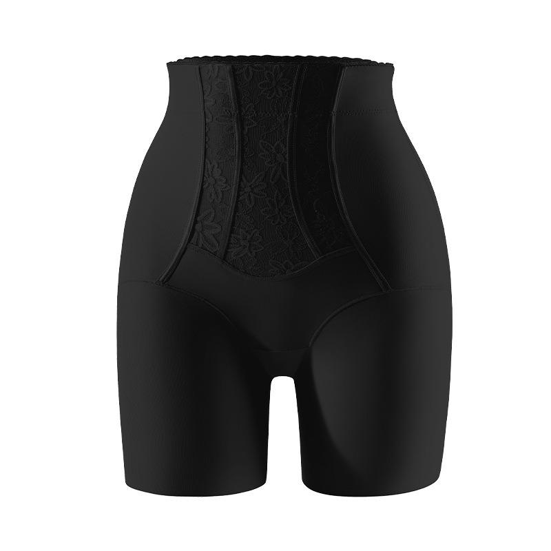 

High Waist Lace Tummy Control Shapewear Women Hip Lifting Slim Mid Thigh Shorts M чёрный