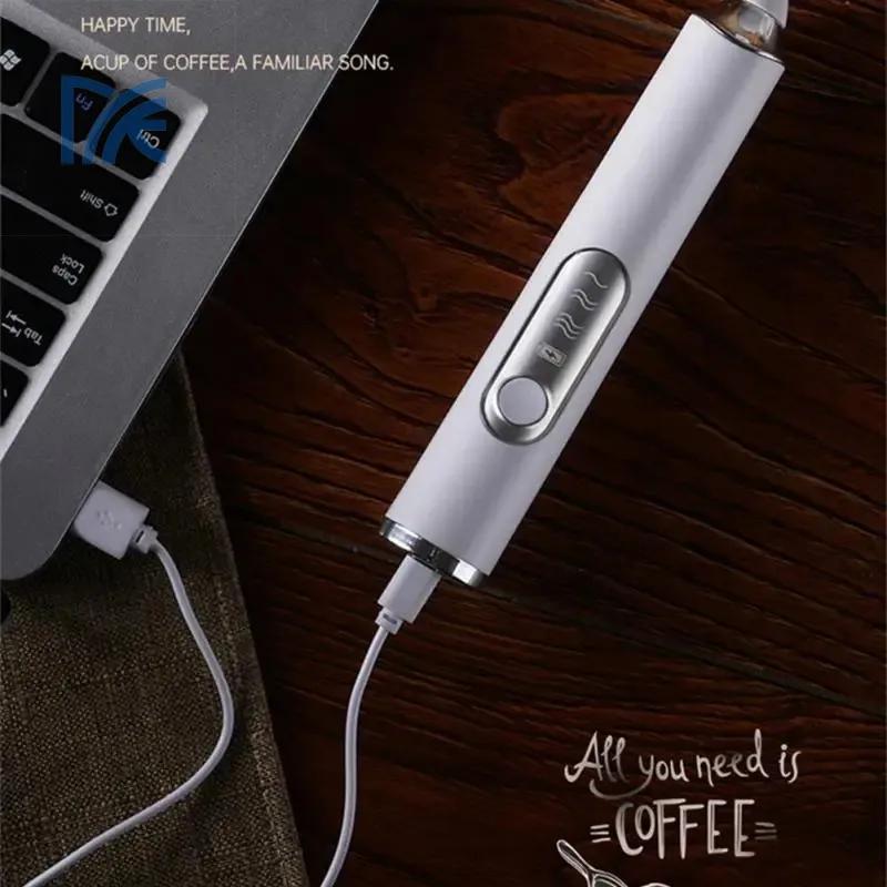 Rechargeable Milk Coffee Frother Handheld Electric Whisk Coffee Mixer with Stand Detachable for Latte Cappuccino Matcha Egg