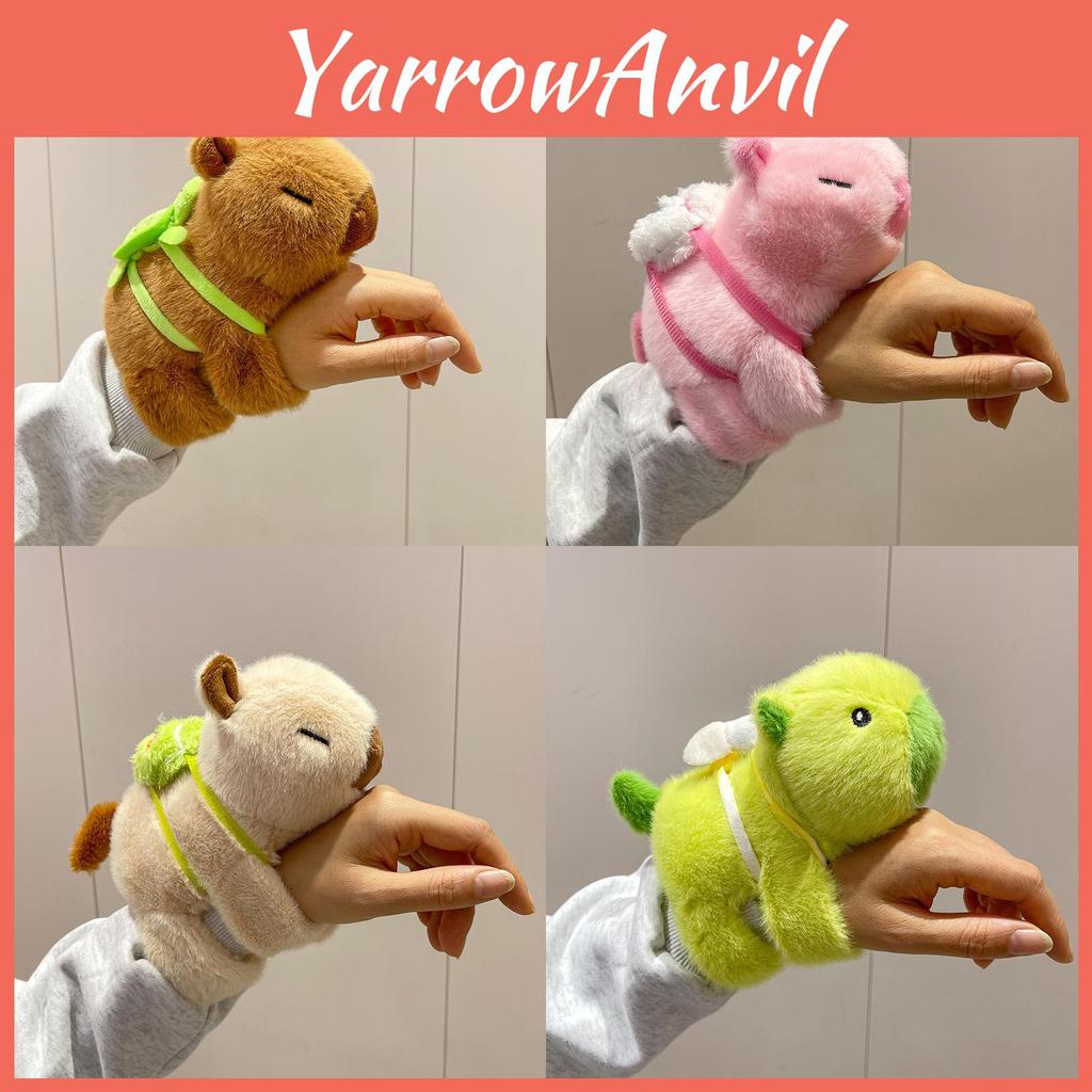 Cute Capybara Plush Doll Wrist Ring Soft Stuffed Animal Toy With Random Colors