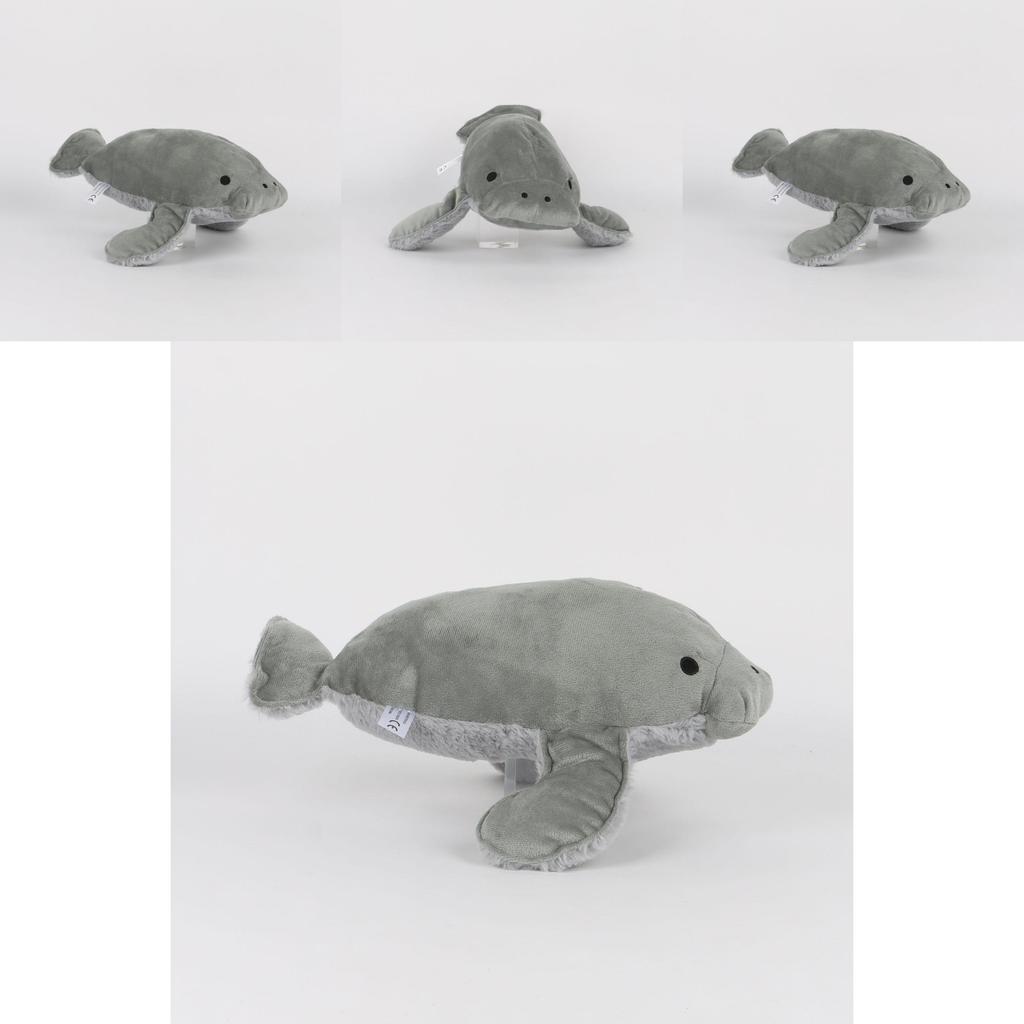 Adorable Peluche de Manatí Realista Vaca Marina Gris Animal de Peluche 35cm Suave y Achuchable
