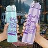 1PC Behind The Scenes Great Things Quote 750ml Color Plastic Sports Water Bottle Leakproof Flip Straw Lid Suitable for Sports Office Home Use