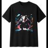 Anime Badger Shattered Wildlife Mens T-Shirt Black 100% Cotton Graphic Tee