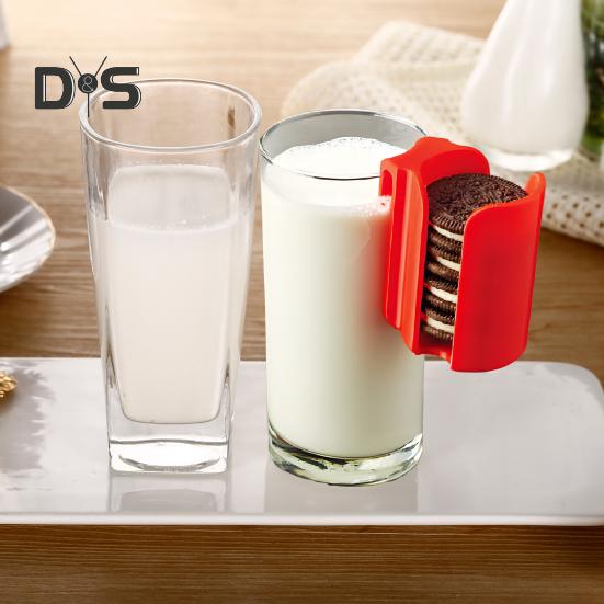 1/2ks Červený hrnek s držákem na sušenky Stojan na 10 sušenek Plastový kelímek Postranní Organizér na sušenky Čerstvost-Utěsnění Zásobník na sušenky Skladování Červený kelímek na sušenky s úložným prostorem