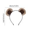 Plüschbär Ohren Mädchen Stirnbänder Cosplay Make-up Kopfschmuck Braun Tierohren Haarreif DIY Niedlich Süß Cartoon Haar Accessoires