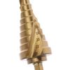 Cone Drill Step Drill Bit No Burr 6 25mm Gold Titanium Coated High Speed Steel Hole Cutter Step Cone Drill Bit Drill Wood